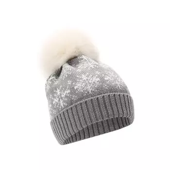 Шерстяная шапка с меховым помпоном Catya