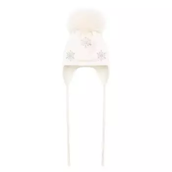 Шерстяная шапка с меховым помпоном Catya