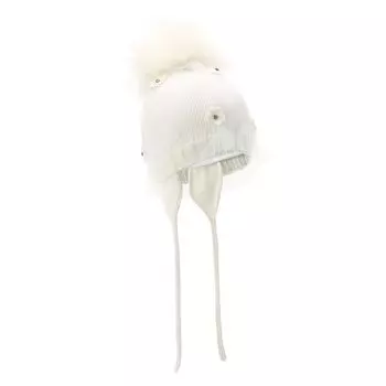 Шерстяная шапка с меховым помпоном Catya