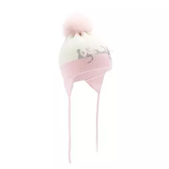 Шерстяная шапка с меховым помпоном Catya