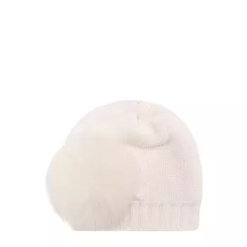 Шерстяная шапка с меховым помпоном Catya