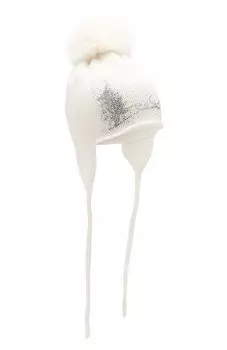 Шерстяная шапка с меховым помпоном Catya