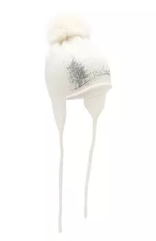 Шерстяная шапка с меховым помпоном Catya