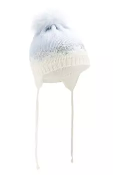 Шерстяная шапка с меховым помпоном Catya