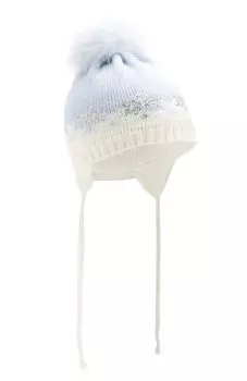 Шерстяная шапка с меховым помпоном Catya