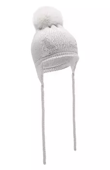 Шерстяная шапка с меховым помпоном Catya