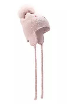 Шерстяная шапка с меховым помпоном Catya