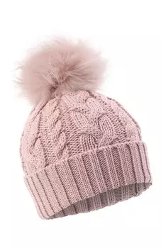 Шерстяная шапка с меховым помпоном Catya