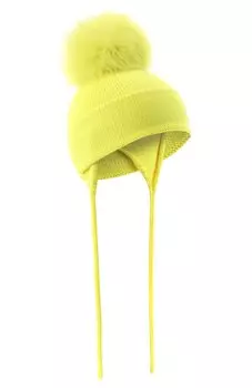 Шерстяная шапка с меховым помпоном Catya