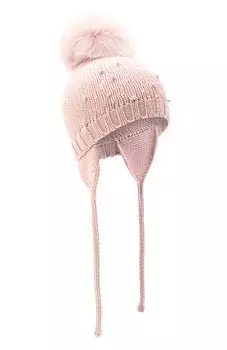 Шерстяная шапка с меховым помпоном Catya