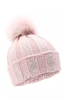 Шерстяная шапка с меховым помпоном Catya