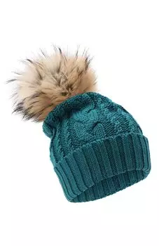 Шерстяная шапка с меховым помпоном Catya