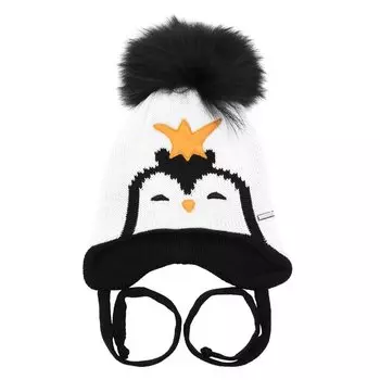 Шерстяная шапка с меховым помпоном Il Trenino