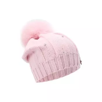 Шерстяная шапка с меховым помпоном Il Trenino