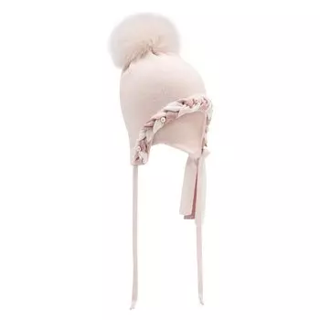 Шерстяная шапка с меховым помпоном Il Trenino