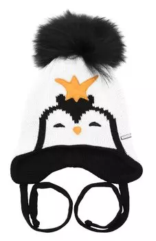 Шерстяная шапка с меховым помпоном Il Trenino