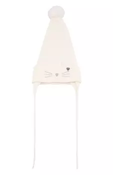 Шерстяная шапка с меховым помпоном Il Trenino