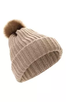 Шерстяная шапка с отделкой из меха соболя Black Sable