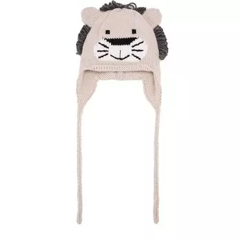 Шерстяная шапка с принтом и декором Catya