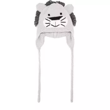 Шерстяная шапка с принтом и декором Catya