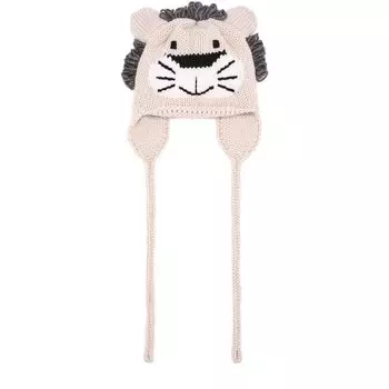 Шерстяная шапка с принтом и декором Catya