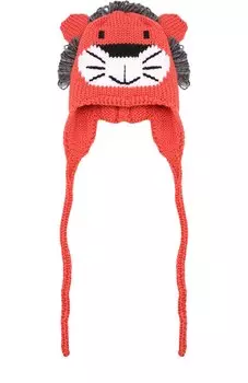 Шерстяная шапка с принтом и декором Catya