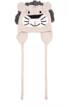 Шерстяная шапка с принтом и декором Catya