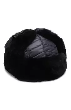 Шерстяная шапка-ушанка с меховой отделкой Il Trenino