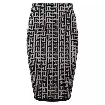 Шерстяная юбка Balmain