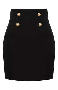 Шерстяная юбка Balmain