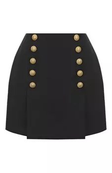 Шерстяная юбка Balmain