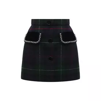 Шерстяная юбка Miu Miu