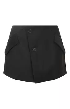 Шерстяная юбка-шорты Helmut Lang