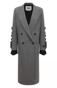 Шерстяное пальто MSGM