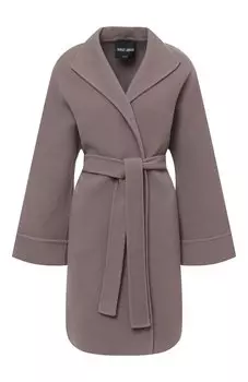 Шерстяное пальто с поясом Giorgio Armani