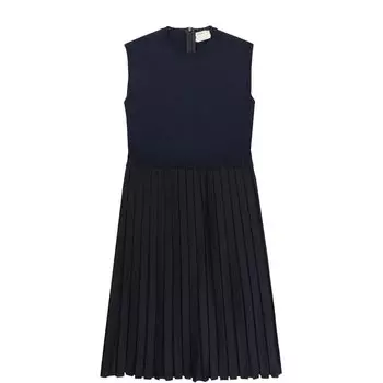 Шерстяное платье с плиссированной юбкой Caf