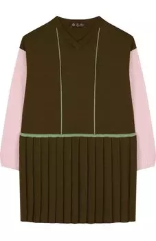 Шерстяное платье с плиссировкой Loro Piana