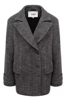 Шерстяное полупальто AND the brand