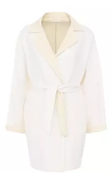 Шерстяное полупальто с поясом Kiton