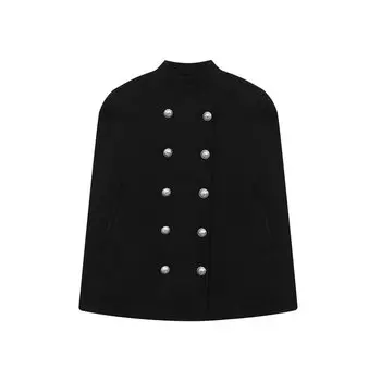 Шерстяное пончо Balmain