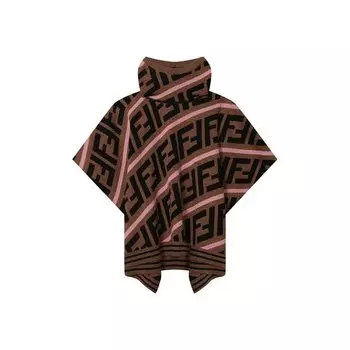 Шерстяное пончо Fendi