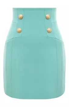 Шерстяное юбка Balmain