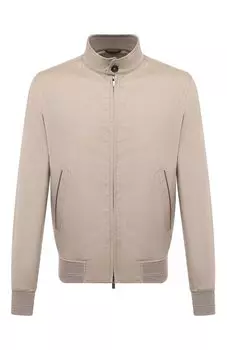 Бомбер из шерсти и шелка Andrea Campagna