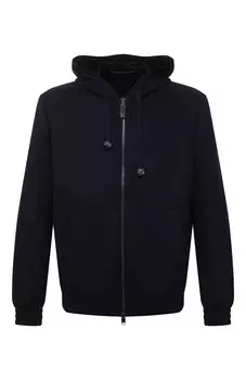 Шерстяной бомбер с отделкой из кожи крокодила Brioni