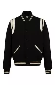 Шерстяной бомбер Saint Laurent
