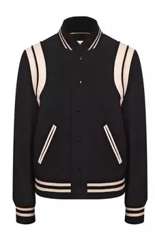 Шерстяной бомбер Saint Laurent