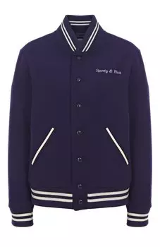 Шерстяной бомбер Sporty & Rich x Hotel du Cap-Eden-Roc Sporty and Rich