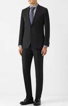 Шерстяной костюм с однобортным пиджаком Brioni