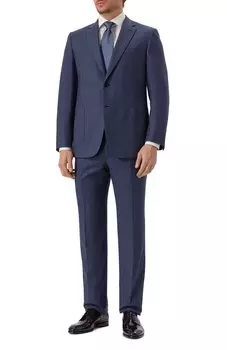 Шерстяной костюм с однобортным пиджаком Brioni