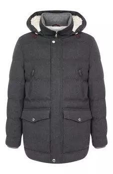 Шерстяной пуховик Brunello Cucinelli